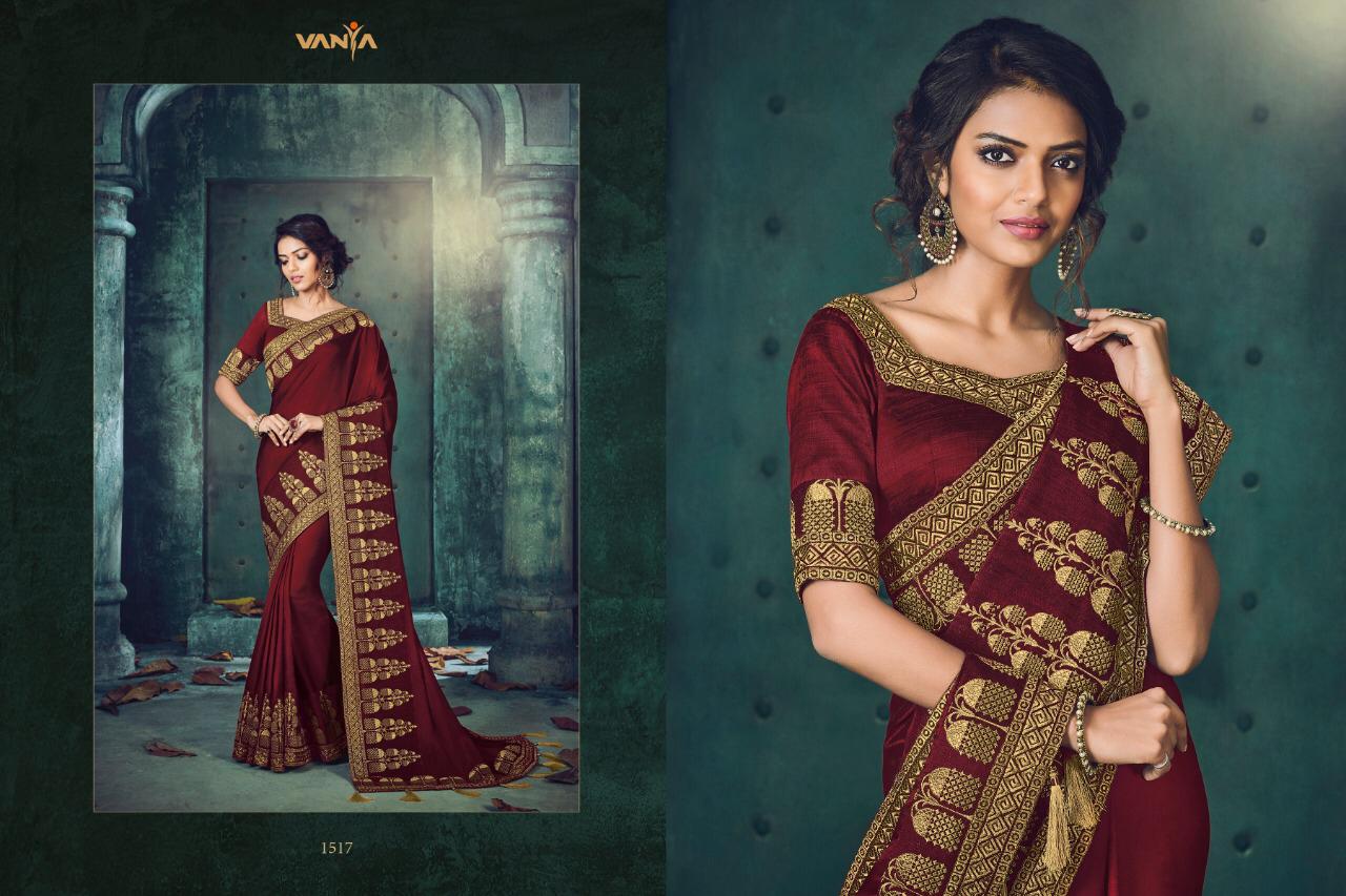 Vanya Vol-6 By Vanya 1501 To 1517 Series Indian Traditional Wear Collection Beautiful Stylish Fancy Colorful Party Wear & Occasional Wear Fancy Sarees At Wholesale Price