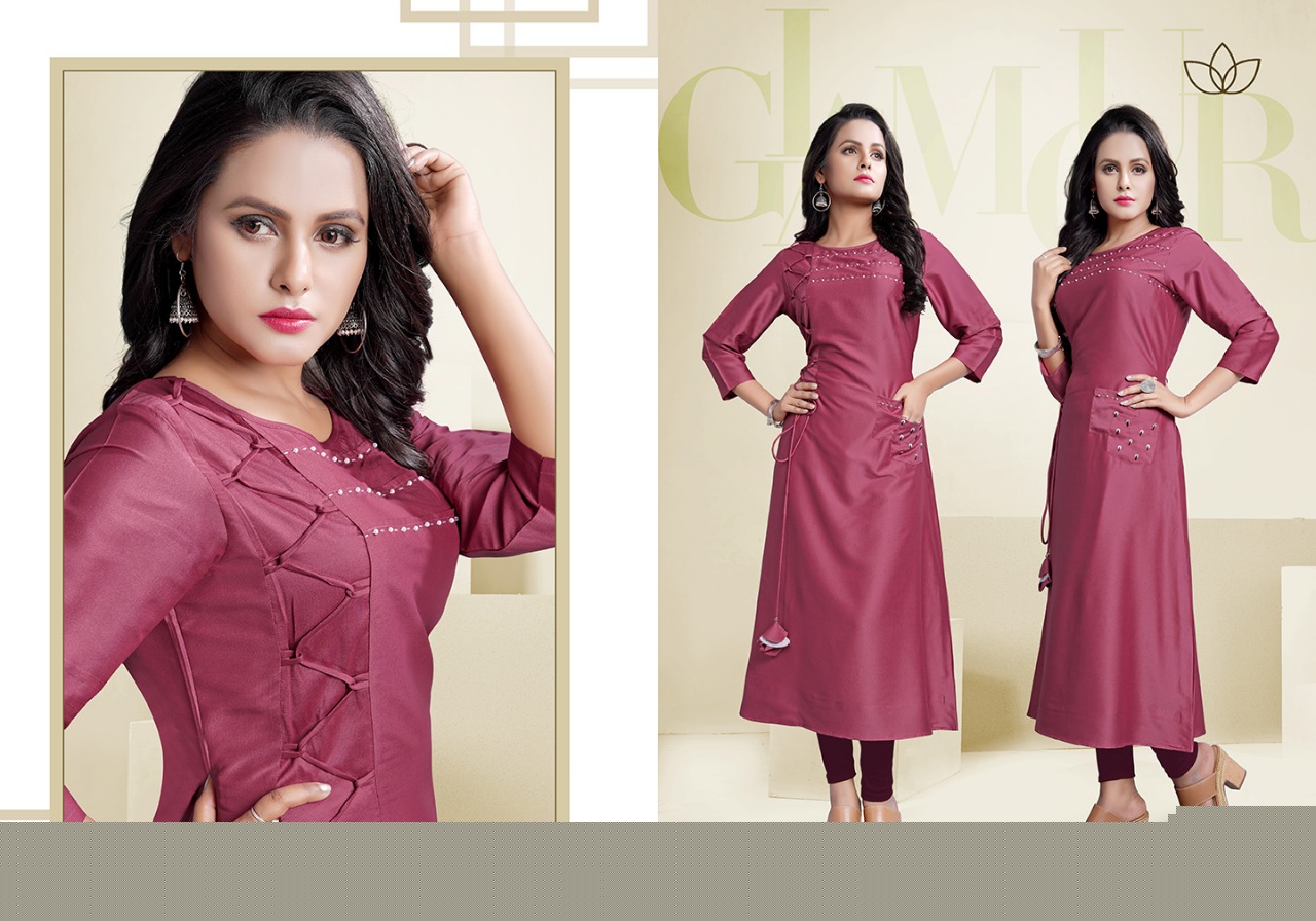 Vanilla By Sanidhya Trendz 1001 To 1004 Series Beautiful Colorful Stylish Fancy Party Wear & Ethnic Wear & Ready To Wear Baverly Kurtis At Wholesale Price
