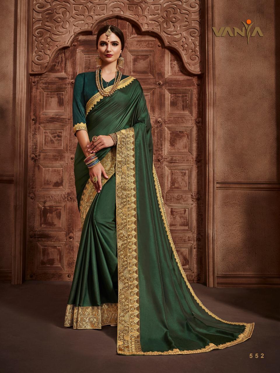 Vaniya 545 Series By Vanya 545 To 562 Series Indian Traditional Wear Collection Beautiful Stylish Fancy Colorful Party Wear & Occasional Wear Fancy Sarees At Wholesale Price