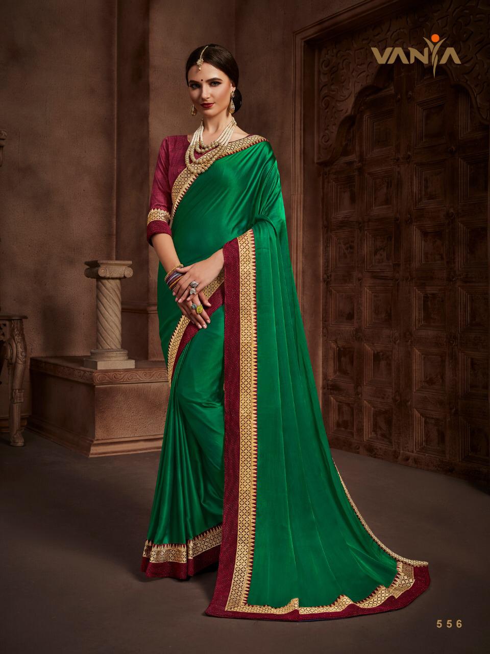 Vaniya 545 Series By Vanya 545 To 562 Series Indian Traditional Wear Collection Beautiful Stylish Fancy Colorful Party Wear & Occasional Wear Fancy Sarees At Wholesale Price