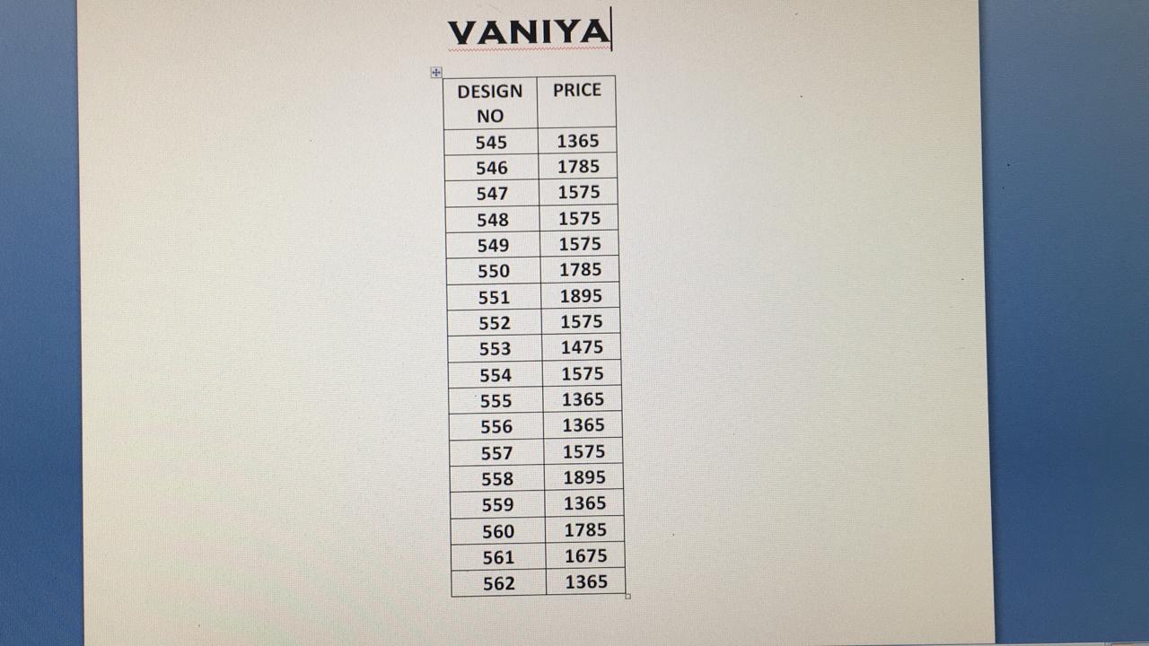 Vaniya 545 Series By Vanya 545 To 562 Series Indian Traditional Wear Collection Beautiful Stylish Fancy Colorful Party Wear & Occasional Wear Fancy Sarees At Wholesale Price