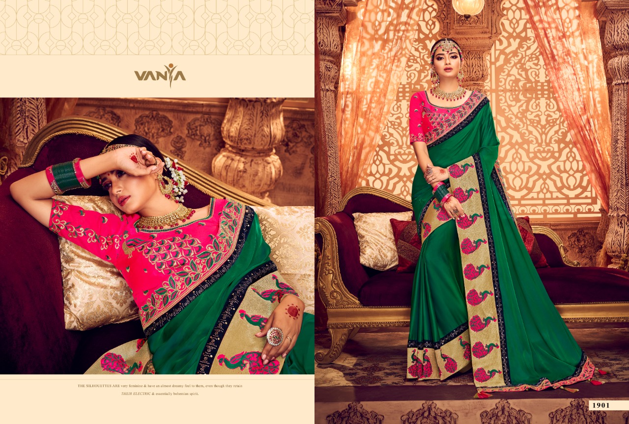 Vanya Vol-10 By Vanya 1901 To 1916 Series Indian Traditional Wear Collection Beautiful Stylish Fancy Colorful Party Wear & Occasional Wear Fancy Sarees At Wholesale Price