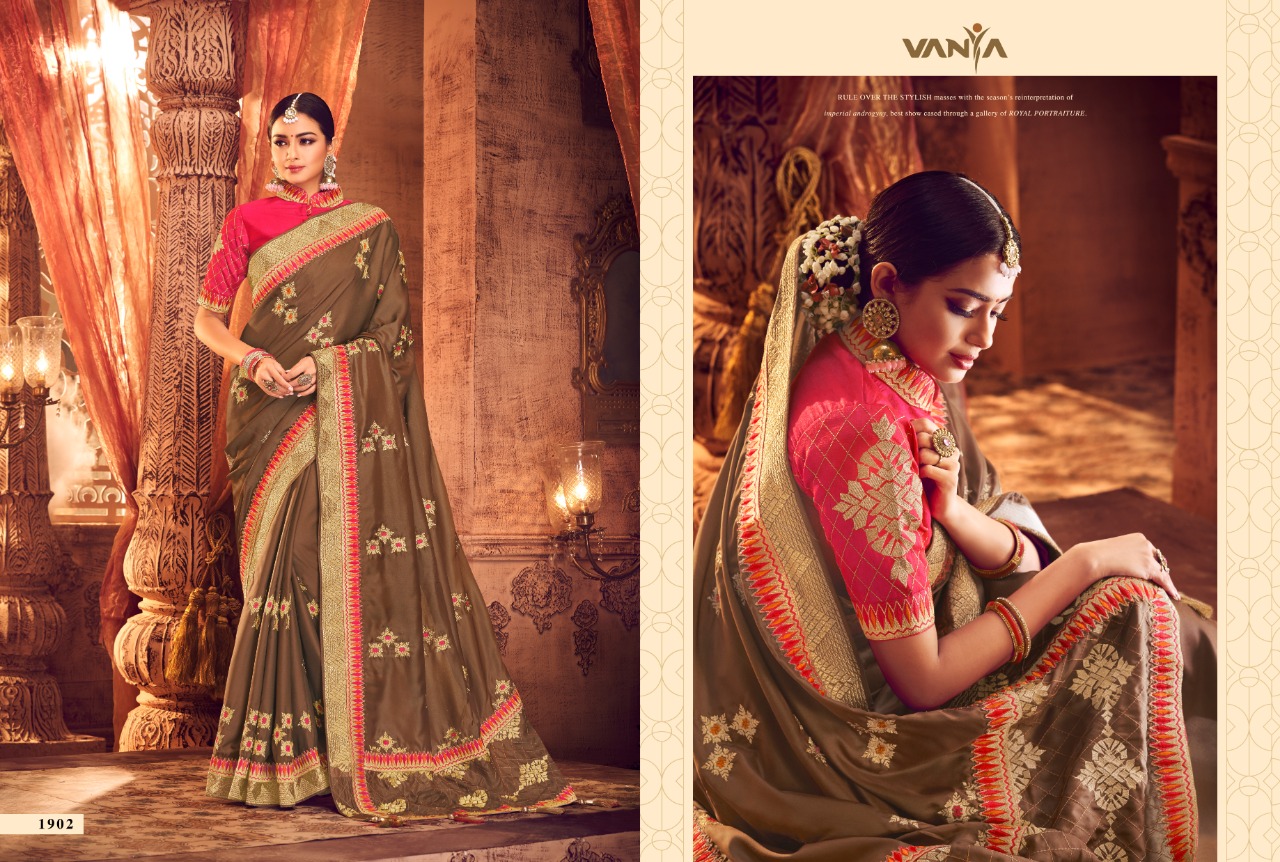 Vanya Vol-10 By Vanya 1901 To 1916 Series Indian Traditional Wear Collection Beautiful Stylish Fancy Colorful Party Wear & Occasional Wear Fancy Sarees At Wholesale Price