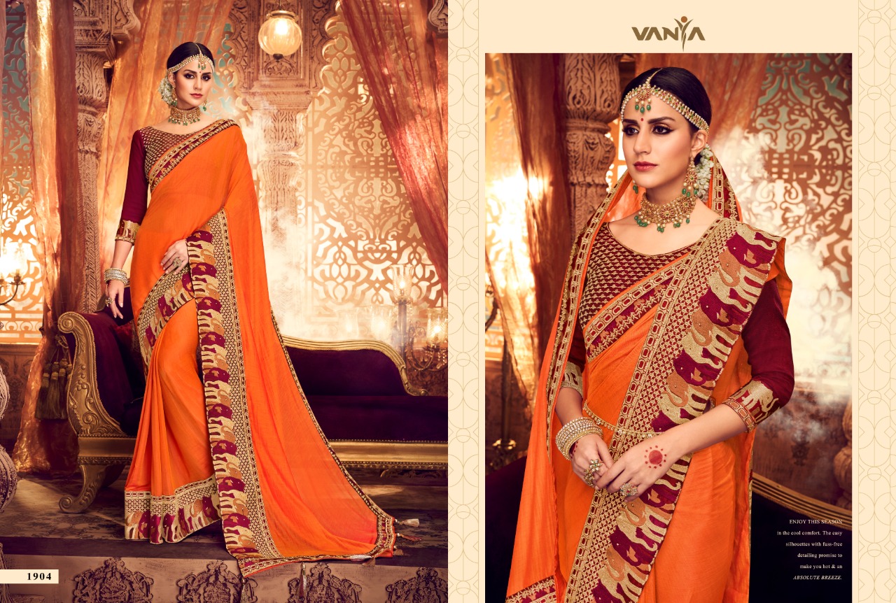 Vanya Vol-10 By Vanya 1901 To 1916 Series Indian Traditional Wear Collection Beautiful Stylish Fancy Colorful Party Wear & Occasional Wear Fancy Sarees At Wholesale Price