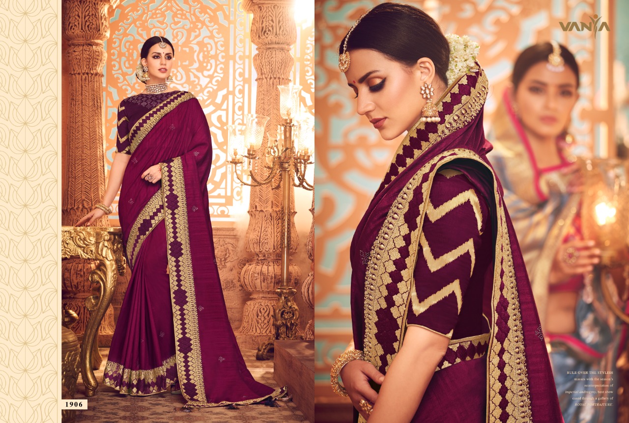 Vanya Vol-10 By Vanya 1901 To 1916 Series Indian Traditional Wear Collection Beautiful Stylish Fancy Colorful Party Wear & Occasional Wear Fancy Sarees At Wholesale Price