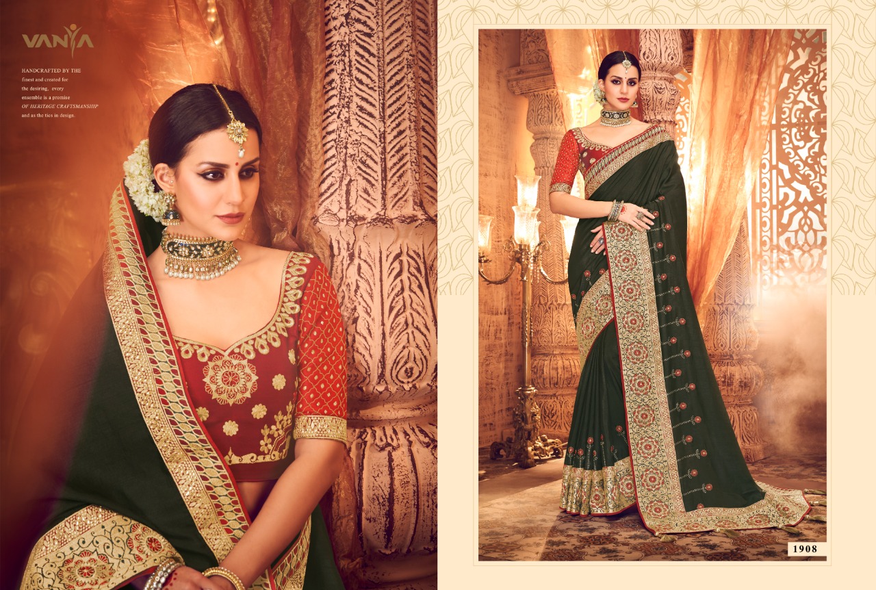 Vanya Vol-10 By Vanya 1901 To 1916 Series Indian Traditional Wear Collection Beautiful Stylish Fancy Colorful Party Wear & Occasional Wear Fancy Sarees At Wholesale Price