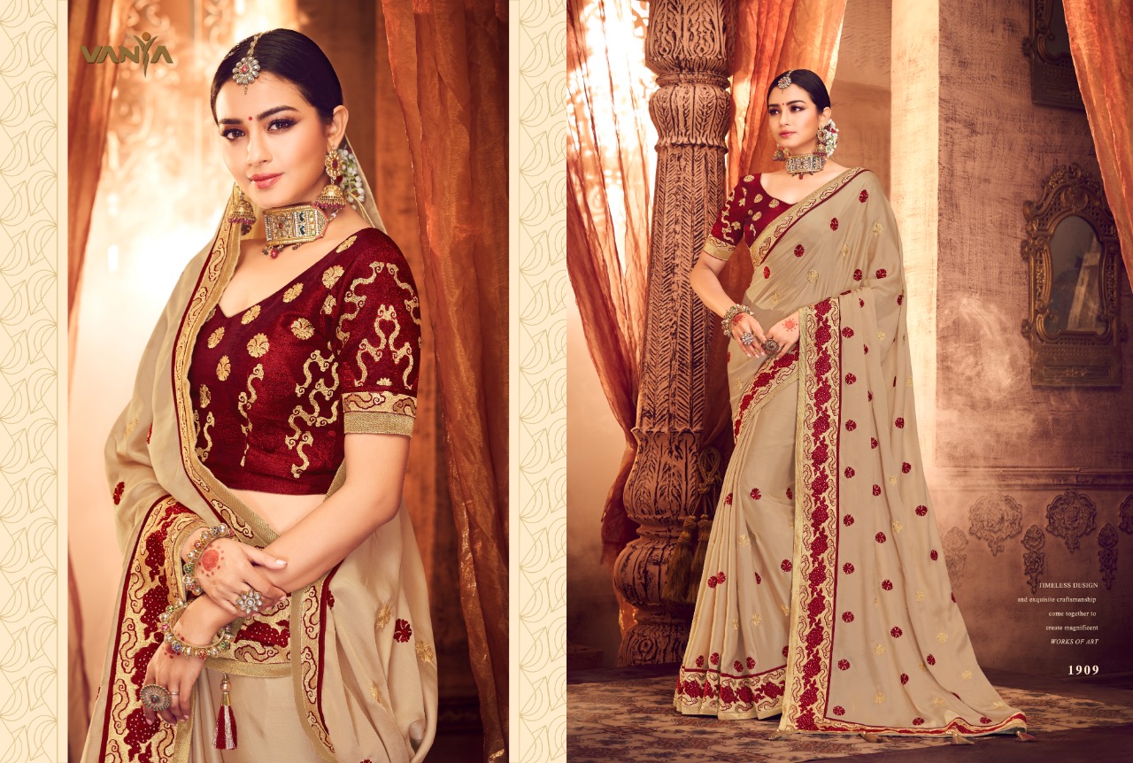 Vanya Vol-10 By Vanya 1901 To 1916 Series Indian Traditional Wear Collection Beautiful Stylish Fancy Colorful Party Wear & Occasional Wear Fancy Sarees At Wholesale Price