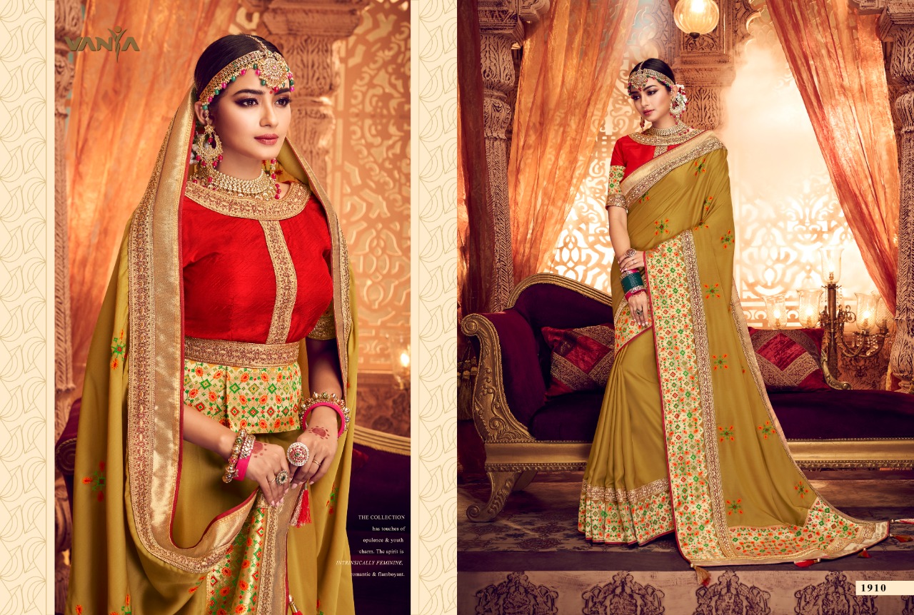 Vanya Vol-10 By Vanya 1901 To 1916 Series Indian Traditional Wear Collection Beautiful Stylish Fancy Colorful Party Wear & Occasional Wear Fancy Sarees At Wholesale Price