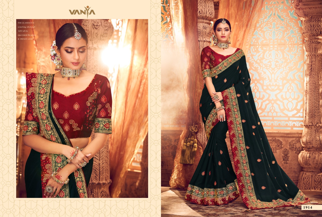 Vanya Vol-10 By Vanya 1901 To 1916 Series Indian Traditional Wear Collection Beautiful Stylish Fancy Colorful Party Wear & Occasional Wear Fancy Sarees At Wholesale Price