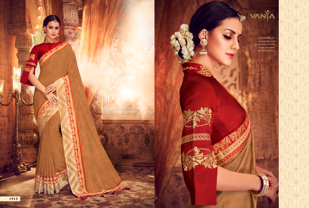 Vanya Vol-10 By Vanya 1901 To 1916 Series Indian Traditional Wear Collection Beautiful Stylish Fancy Colorful Party Wear & Occasional Wear Fancy Sarees At Wholesale Price