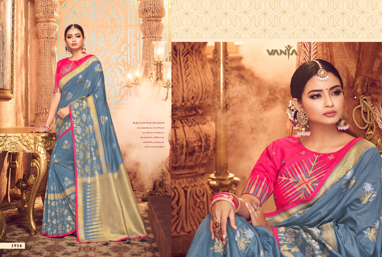 Vanya Vol-10 By Vanya 1901 To 1916 Series Indian Traditional Wear Collection Beautiful Stylish Fancy Colorful Party Wear & Occasional Wear Fancy Sarees At Wholesale Price