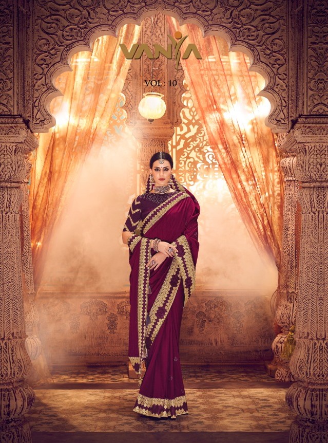 Vanya Vol-10 By Vanya 1901 To 1916 Series Indian Traditional Wear Collection Beautiful Stylish Fancy Colorful Party Wear & Occasional Wear Fancy Sarees At Wholesale Price
