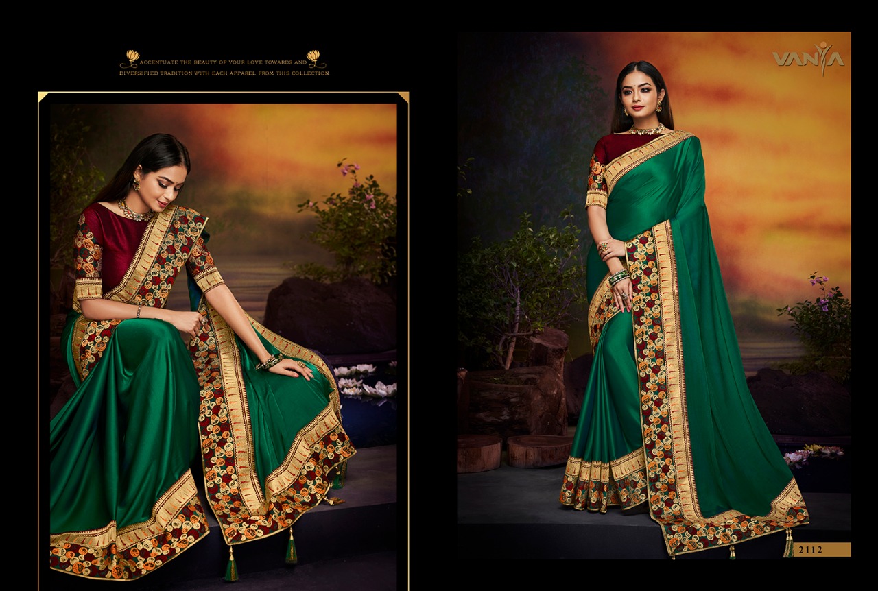 Vanya Vol-11 By Vanya 2101 To 2115 Series Indian Traditional Wear Collection Beautiful Stylish Fancy Colorful Party Wear & Occasional Wear Fancy Sarees At Wholesale Price