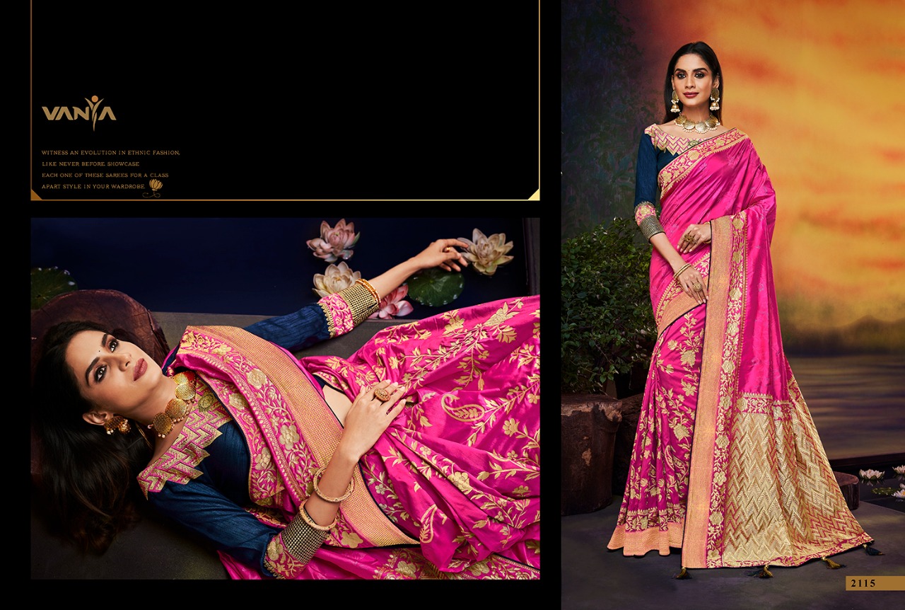 Vanya Vol-11 By Vanya 2101 To 2115 Series Indian Traditional Wear Collection Beautiful Stylish Fancy Colorful Party Wear & Occasional Wear Fancy Sarees At Wholesale Price