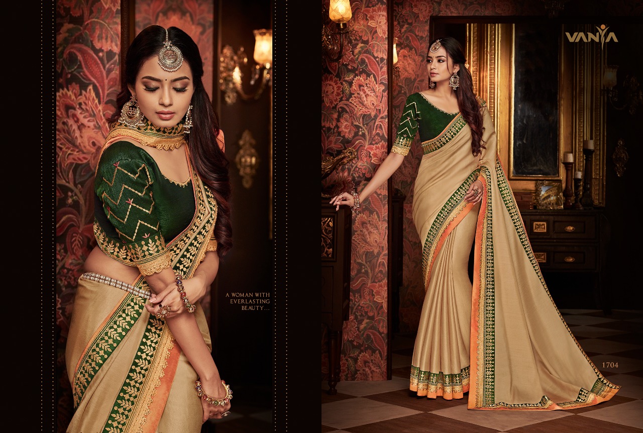 Vaniya Vol-8 By Vanya 1701 To 1719 Series Indian Traditional Wear Collection Beautiful Stylish Fancy Colorful Party Wear & Occasional Wear Sarees At Wholesale Price