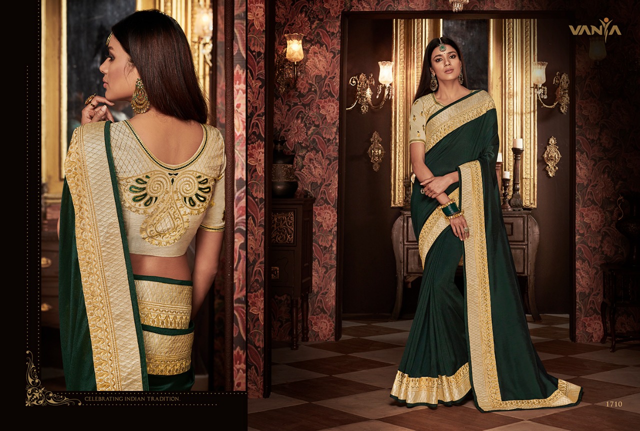 Vaniya Vol-8 By Vanya 1701 To 1719 Series Indian Traditional Wear Collection Beautiful Stylish Fancy Colorful Party Wear & Occasional Wear Sarees At Wholesale Price