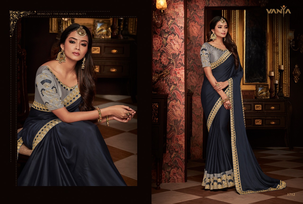 Vaniya Vol-8 By Vanya 1701 To 1719 Series Indian Traditional Wear Collection Beautiful Stylish Fancy Colorful Party Wear & Occasional Wear Sarees At Wholesale Price