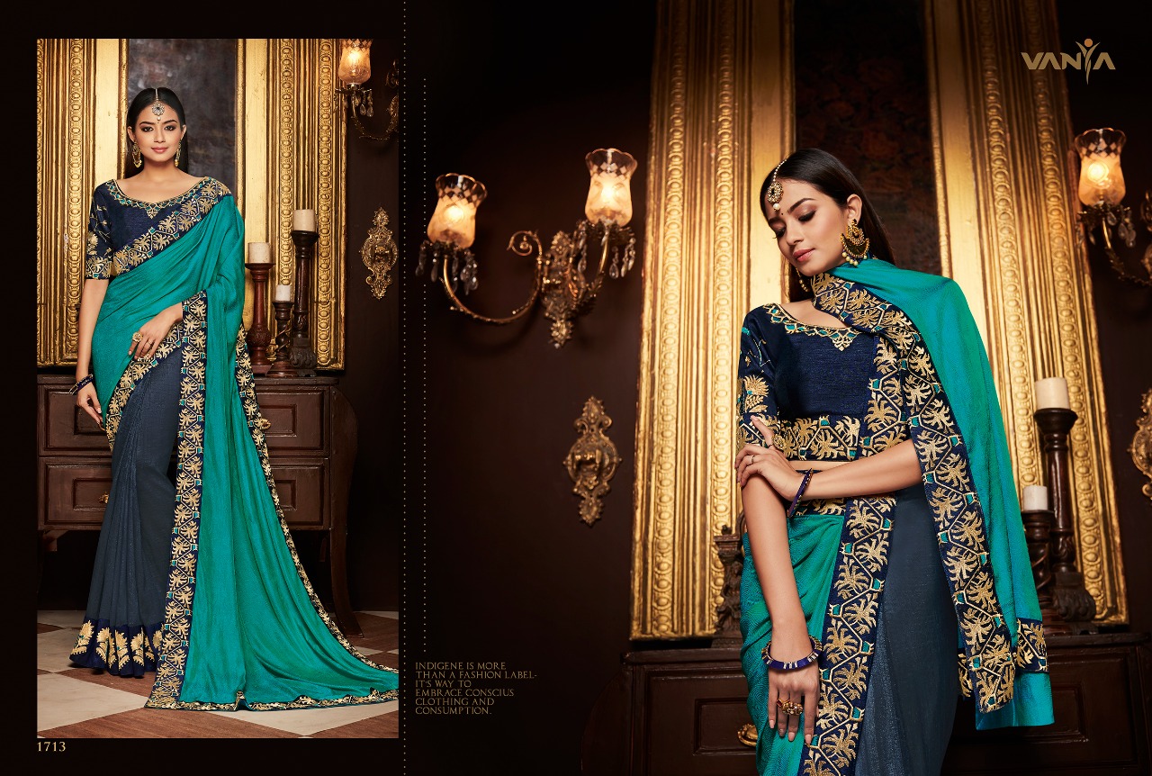 Vaniya Vol-8 By Vanya 1701 To 1719 Series Indian Traditional Wear Collection Beautiful Stylish Fancy Colorful Party Wear & Occasional Wear Sarees At Wholesale Price