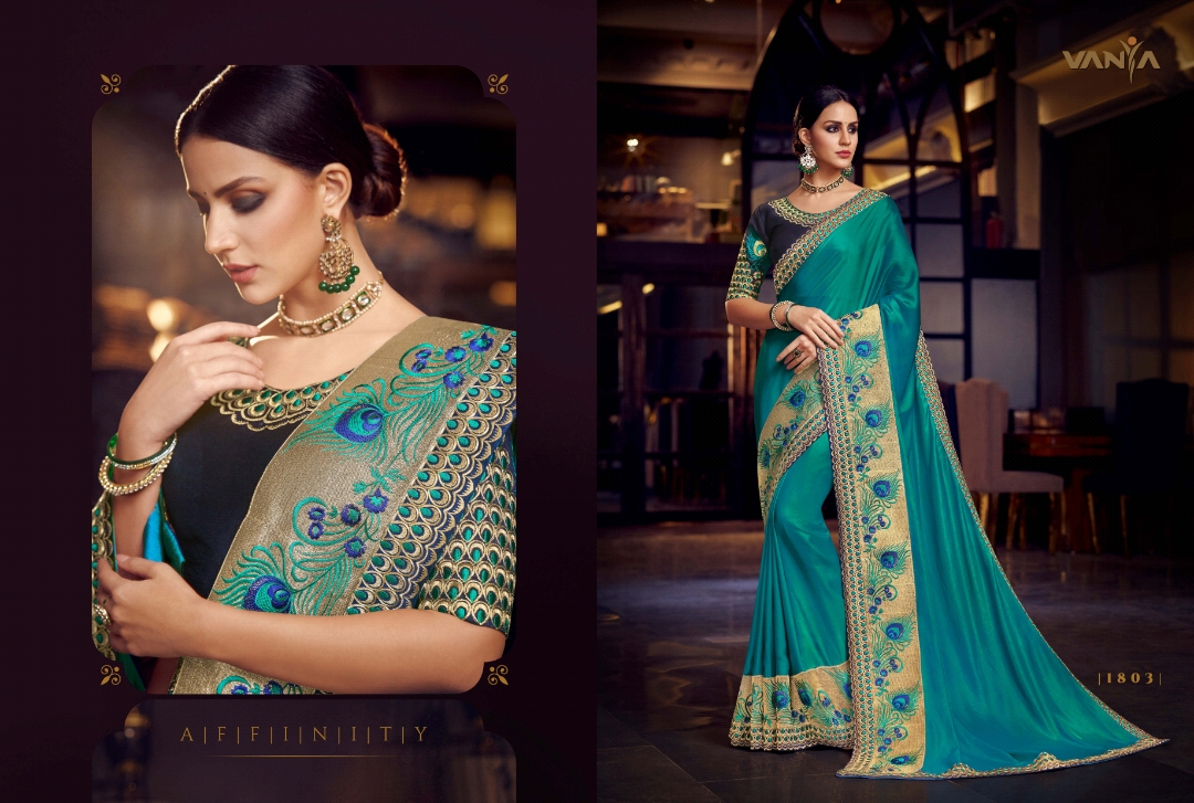 Vaniya Vol-9 By Vanya 1801 To 1815 Series Indian Traditional Wear Collection Beautiful Stylish Fancy Colorful Party Wear & Occasional Wear Fancy Sarees At Wholesale Price