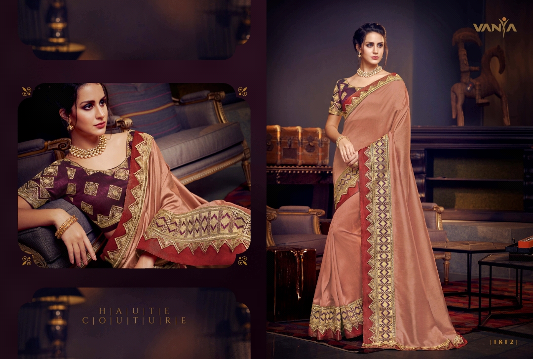 Vaniya Vol-9 By Vanya 1801 To 1815 Series Indian Traditional Wear Collection Beautiful Stylish Fancy Colorful Party Wear & Occasional Wear Fancy Sarees At Wholesale Price