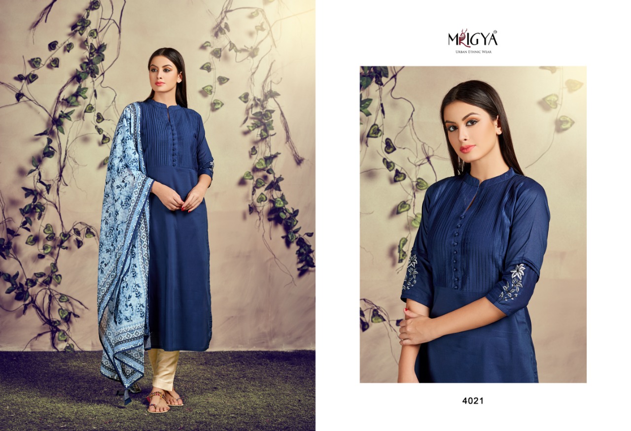Varnika By Mrigya 4018 To 4022 Series Beautiful Colorful Stylish Fancy Casual Wear & Ethnic Wear & Ready To Wear Silk Kurtis At Wholesale Price