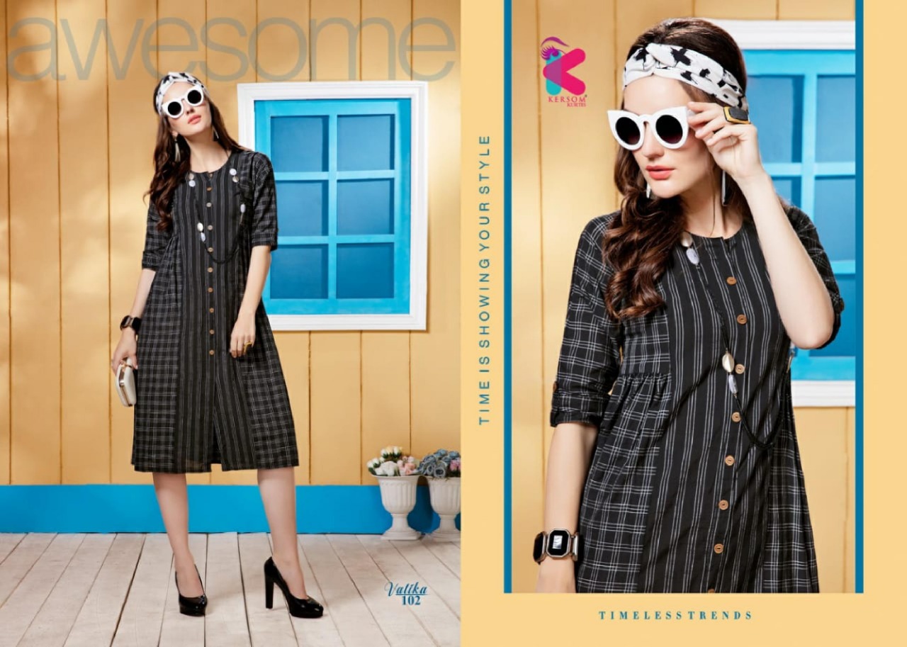 Vatika By Kersom 101 To 110 Series Beautiful Stylish Fancy Colorful Casual Wear & Ethnic Wear & Ready To Wear Heavy Cotton Lining Kurtis At Wholesale Price