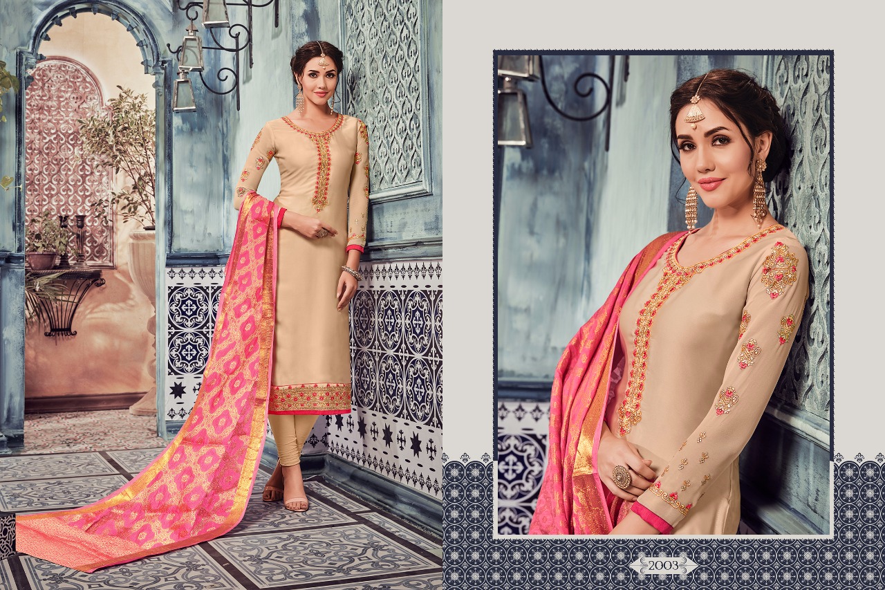 Veera Vol-2 By Amirah 2001 To 2007 Series Designer Festive Suits Collection Beautiful Stylish Fancy Colorful Party Wear & Occasional Wear Satin Georgette Embroidered Dresses At Wholesale Price