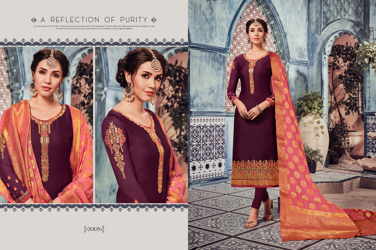 Veera Vol-2 By Amirah 2001 To 2007 Series Designer Festive Suits Collection Beautiful Stylish Fancy Colorful Party Wear & Occasional Wear Satin Georgette Embroidered Dresses At Wholesale Price