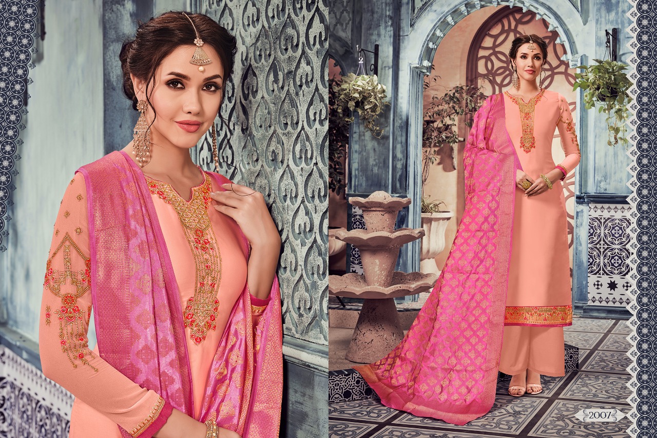 Veera Vol-2 By Amirah 2001 To 2007 Series Designer Festive Suits Collection Beautiful Stylish Fancy Colorful Party Wear & Occasional Wear Satin Georgette Embroidered Dresses At Wholesale Price