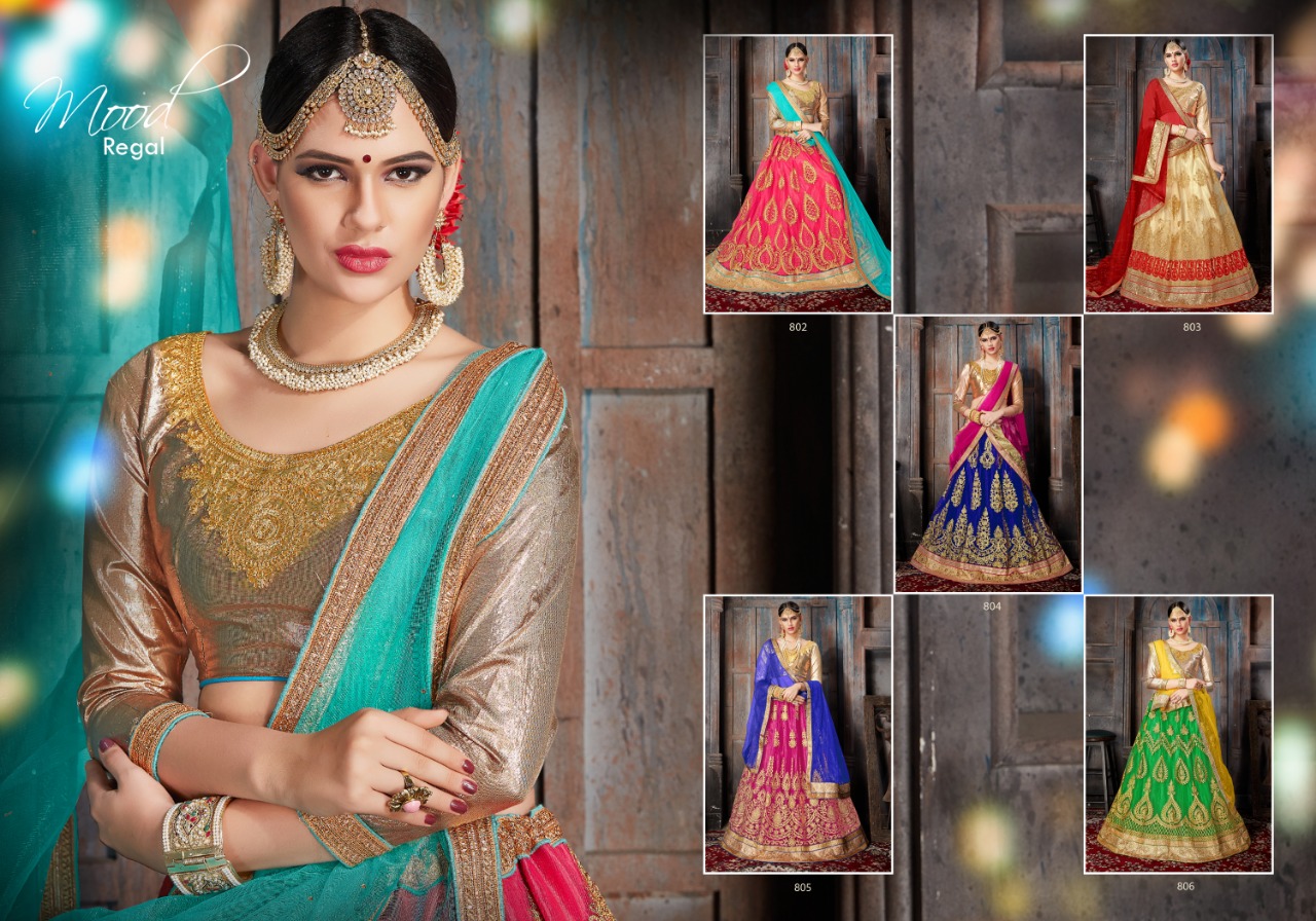 Veronica By Aasvaa 802 To 806 Series Indian Wedding Wear Collection Beautiful Stylish Fancy Colorful Party Wear & Occasional Wear Net Lehengas At Wholesale Price