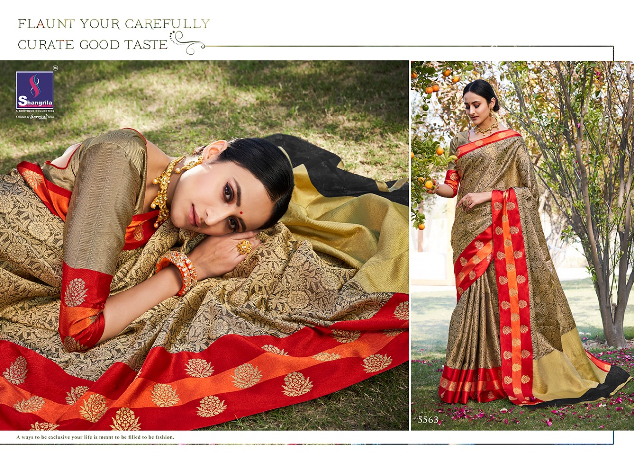 Vibhavari By Shangrila Sarees 5561 To 5572 Series Indian Traditional Wear Collection Beautiful Stylish Fancy Colorful Party Wear & Occasional Wear Pure Banarasi Silk Sarees At Wholesale Price