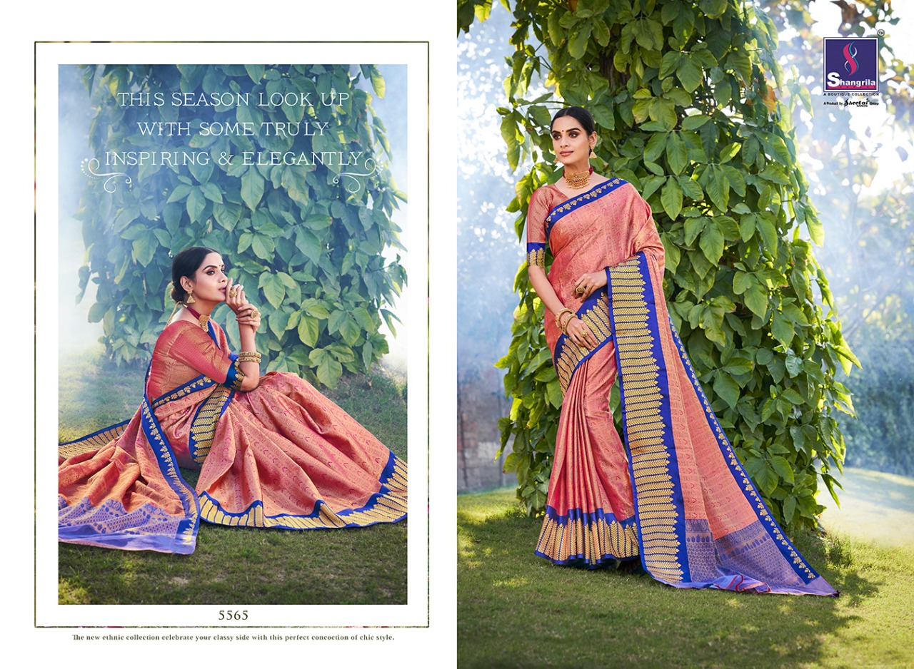 Vibhavari By Shangrila Sarees 5561 To 5572 Series Indian Traditional Wear Collection Beautiful Stylish Fancy Colorful Party Wear & Occasional Wear Pure Banarasi Silk Sarees At Wholesale Price