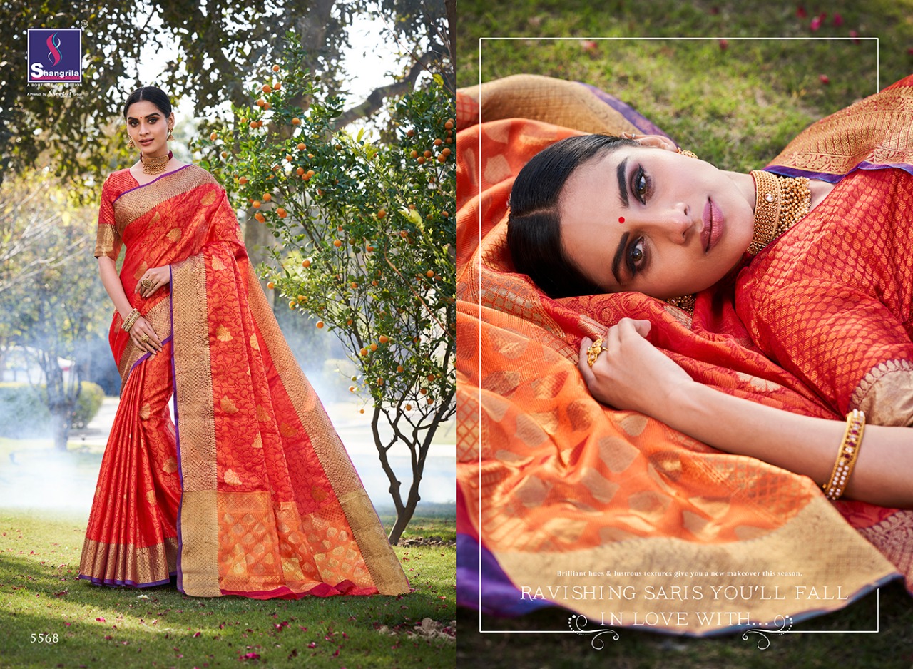 Vibhavari By Shangrila Sarees 5561 To 5572 Series Indian Traditional Wear Collection Beautiful Stylish Fancy Colorful Party Wear & Occasional Wear Pure Banarasi Silk Sarees At Wholesale Price