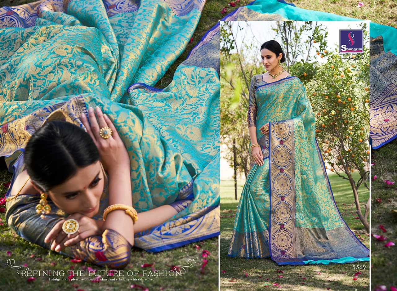 Vibhavari By Shangrila Sarees 5561 To 5572 Series Indian Traditional Wear Collection Beautiful Stylish Fancy Colorful Party Wear & Occasional Wear Pure Banarasi Silk Sarees At Wholesale Price