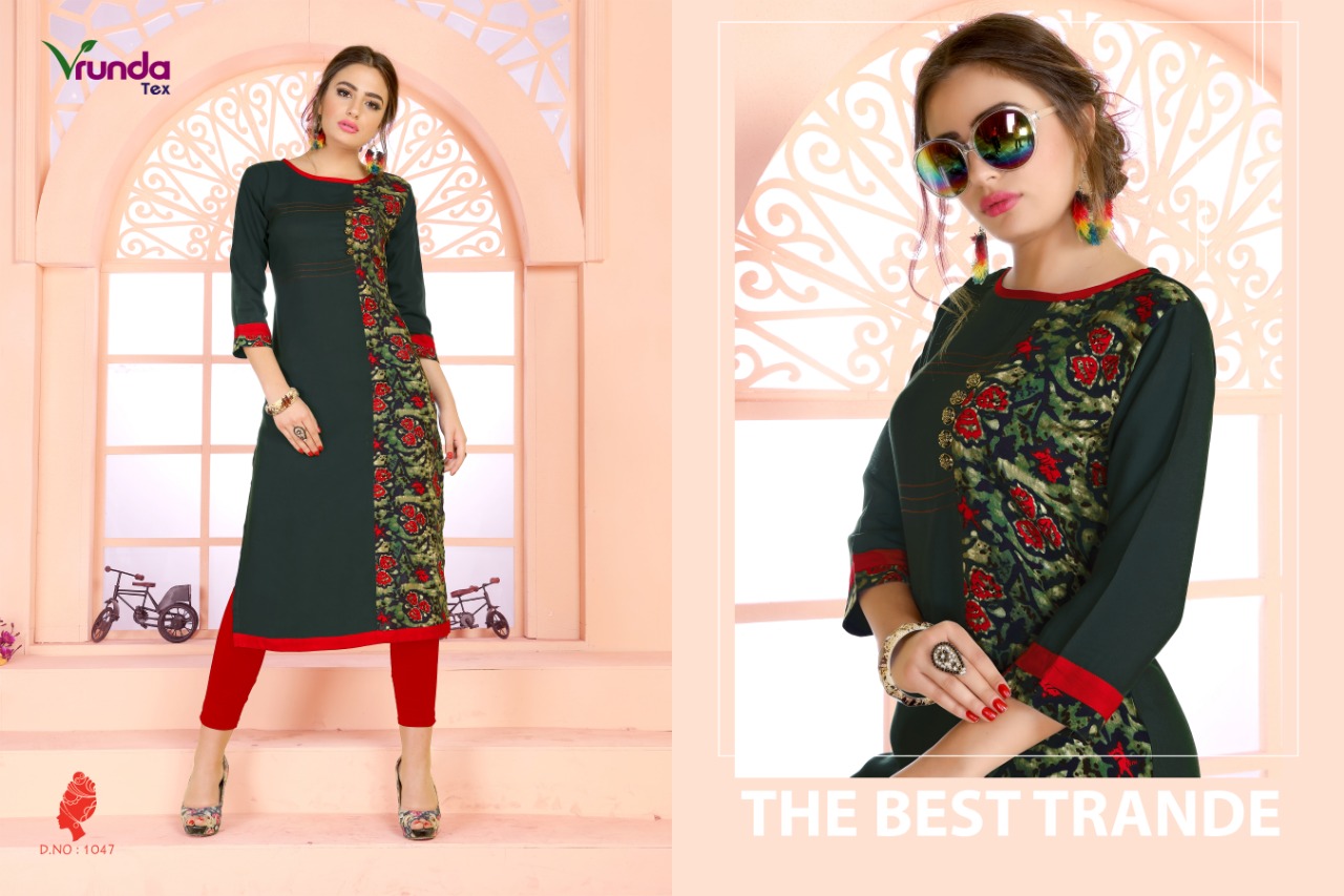 Victoria By Vrunda Tex 1041 To 1408 Beautiful Stylish Fancy Colorful Casual Wear & Ethnic Wear & Ready To Wear Heavy Rayon Printed Kurtis At Wholesale Price