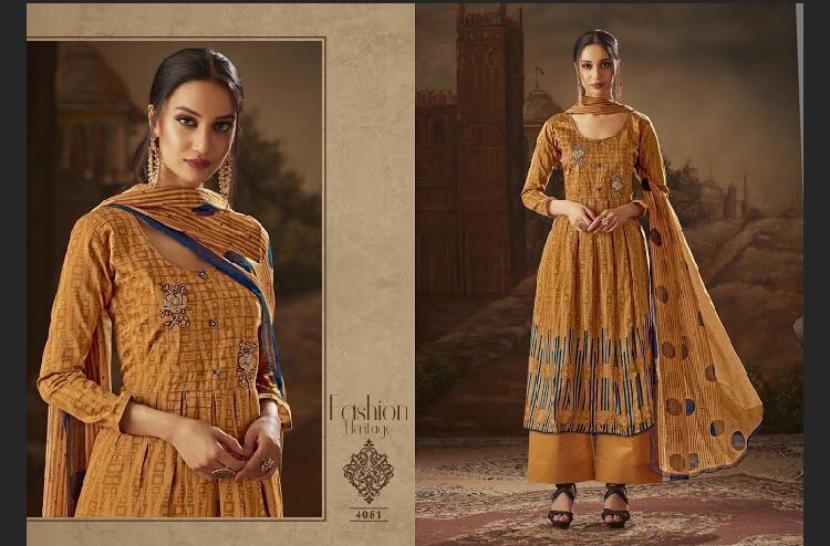 Vintage By Sb Trendz 4081 To 4090 Series Pakistani Suits Beautiful Stylish Fancy Colorful Designer Party Wear & Ethnic Wear Pure Jam Cotton Printed Dresses At Wholesale Price