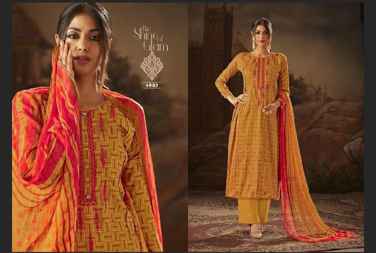 Vintage By Sb Trendz 4081 To 4090 Series Pakistani Suits Beautiful Stylish Fancy Colorful Designer Party Wear & Ethnic Wear Pure Jam Cotton Printed Dresses At Wholesale Price
