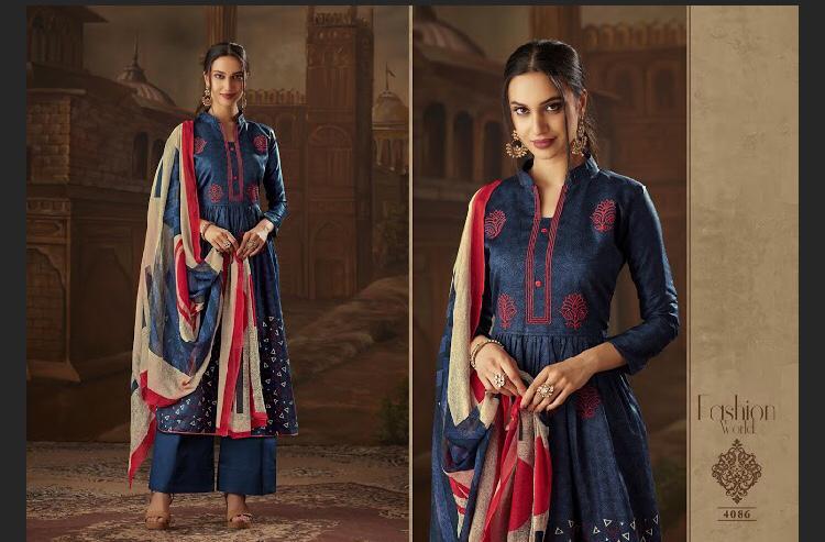 Vintage By Sb Trendz 4081 To 4090 Series Pakistani Suits Beautiful Stylish Fancy Colorful Designer Party Wear & Ethnic Wear Pure Jam Cotton Printed Dresses At Wholesale Price