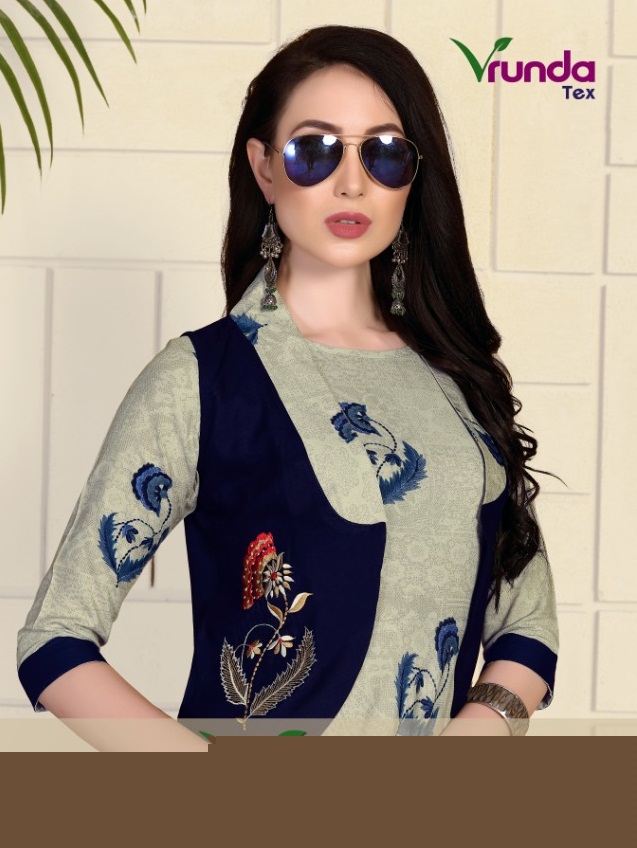 Voilet By Vrunda Tex 1104 To 1107 Beautiful Stylish Fancy Colorful Casual Wear & Ethnic Wear & Ready To Wear Heavy Rayon Printed And Rayon Koti With Hand Work Kurtis At Wholesale Price