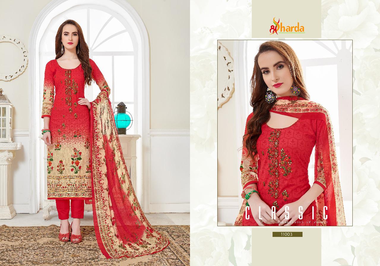 Virasat By Sharda 1001 To 1007 Series Beautiful Suits Stylish Fancy Colorful Casual Wear & Ethnic Wear Pure Cotton Digital Print With Embroidery Dresses At Wholesale Price