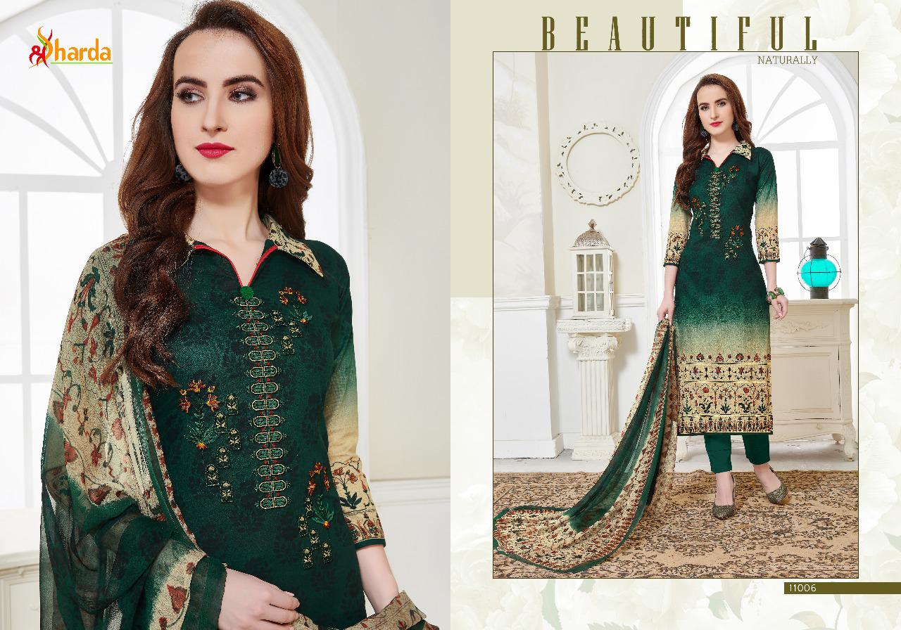 Virasat By Sharda 1001 To 1007 Series Beautiful Suits Stylish Fancy Colorful Casual Wear & Ethnic Wear Pure Cotton Digital Print With Embroidery Dresses At Wholesale Price