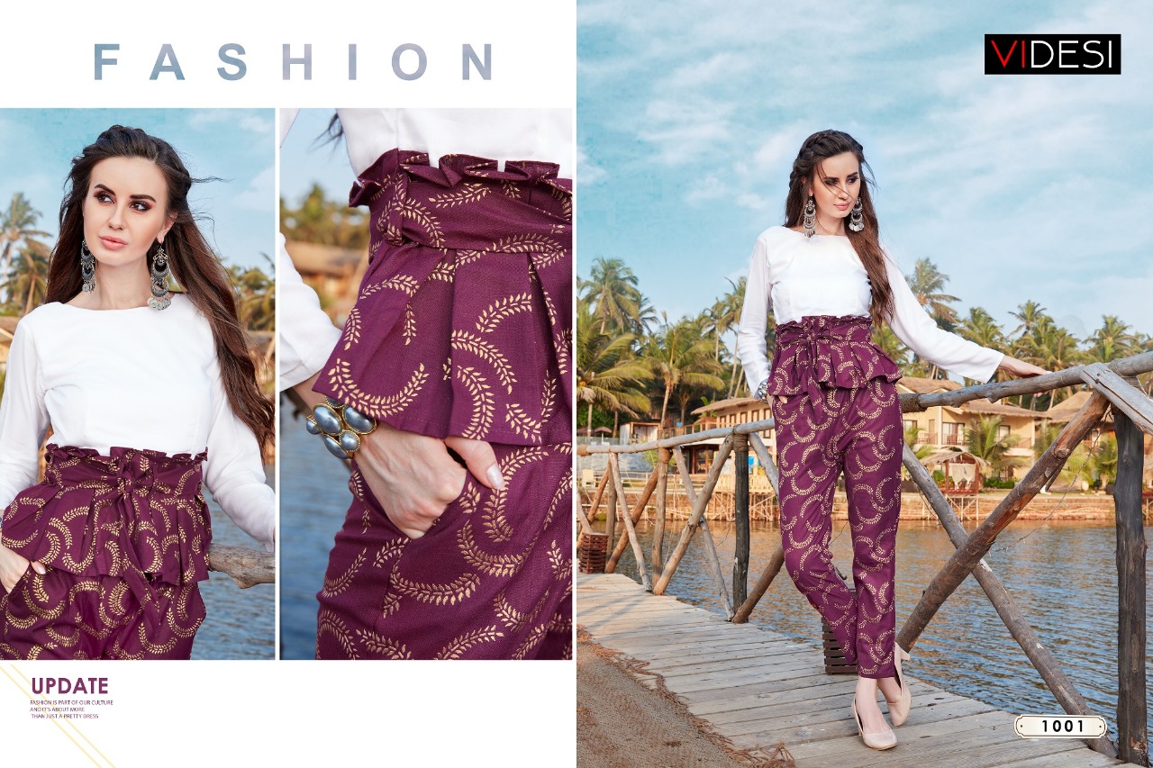 Virasat By Videsi 1001 To 1004 Series Designer Beautiful Stylish Colorful Fancy Ready To Wear & Casual Wear & Ethnic Wear Pure Cotton/rayon Printed Kurtis With Bottom At Wholesale Price