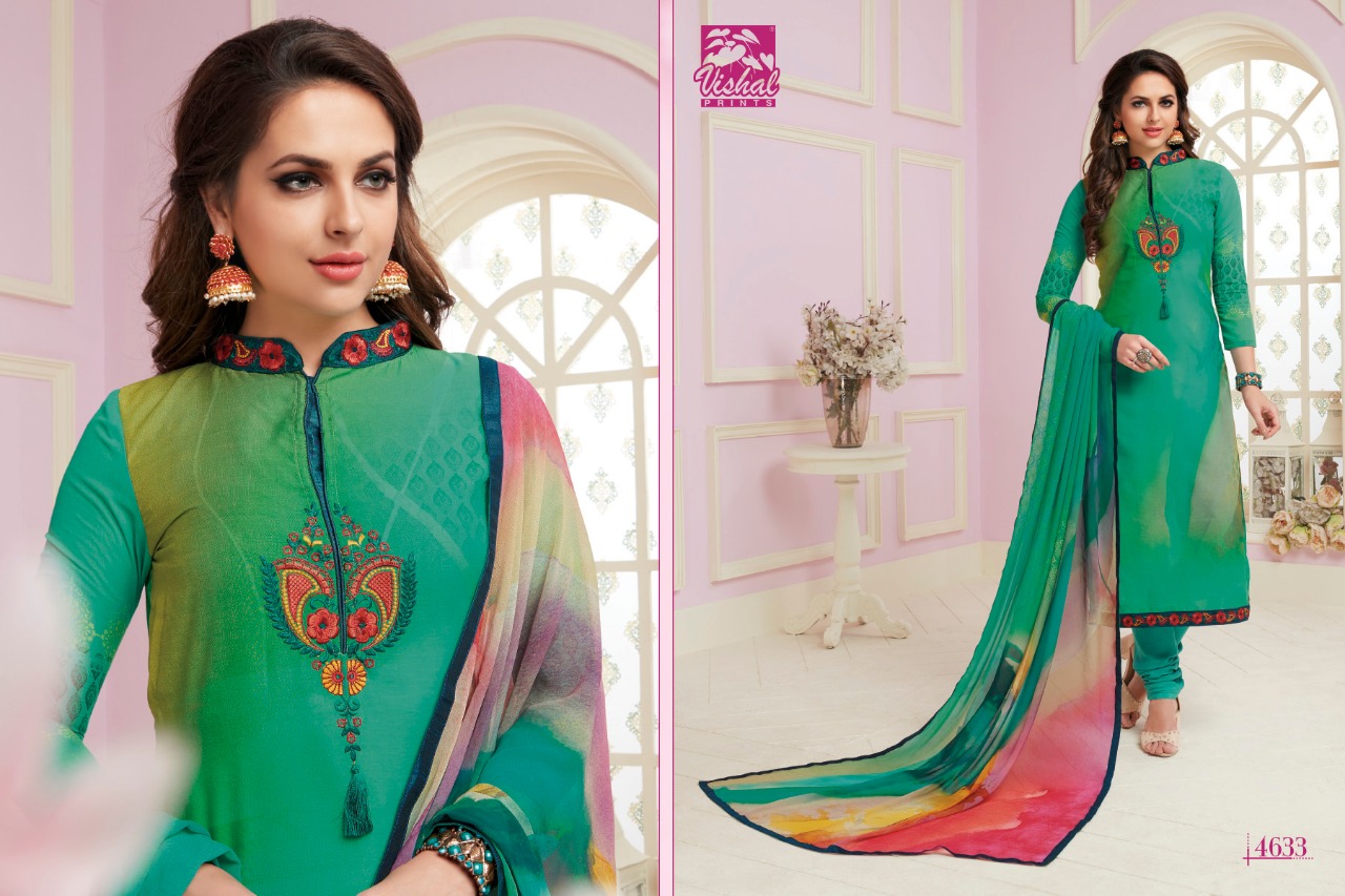 Vishal 4625 Series By Vishal Prints 4625 To 4634 Series Beautiful Stylish Fancy Colorful Party Wear & Ethnic Wear Crepe Printed Dresses At Wholesale Price