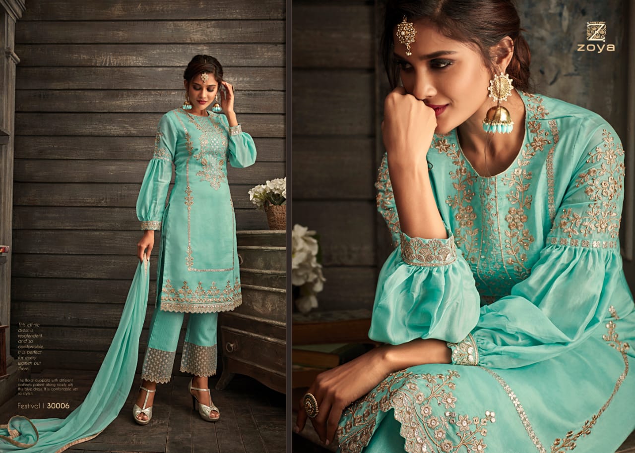 Vivana By Zoya 30001 To 30009 Series Beautiful Stylish Designer Printed And Embroidered Party Wear Occasional Wear Georgette Embroidered Dresses At Wholesale Price