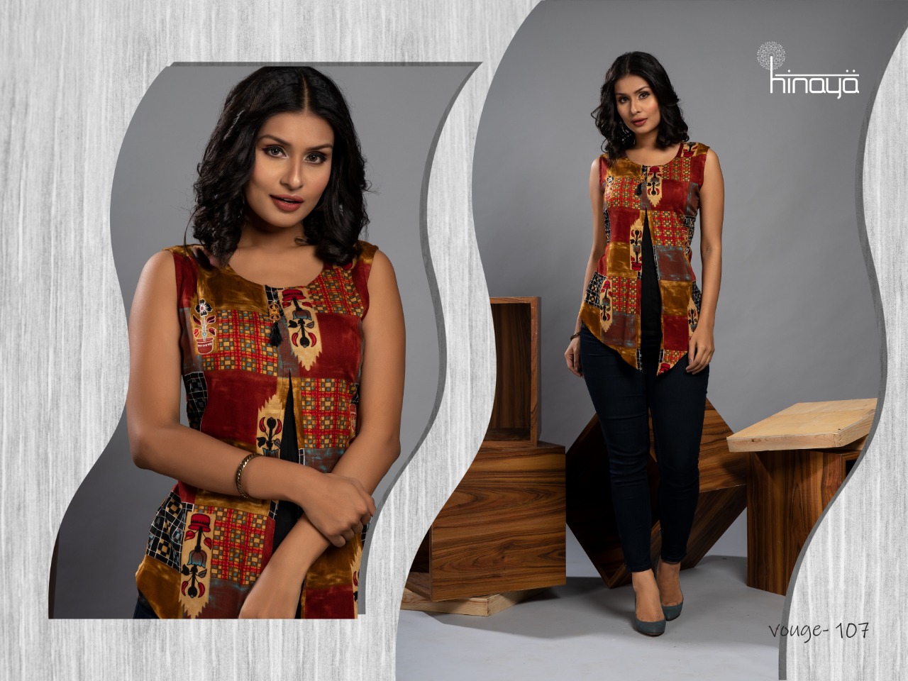 Vogue Vol-1 By Hinaya 101 To 109 Series Indian Traditional Wear Collection Beautiful Stylish Fancy Colorful Party Wear & Occasional Wear Rayon Printed Kurtis At Wholesale Price