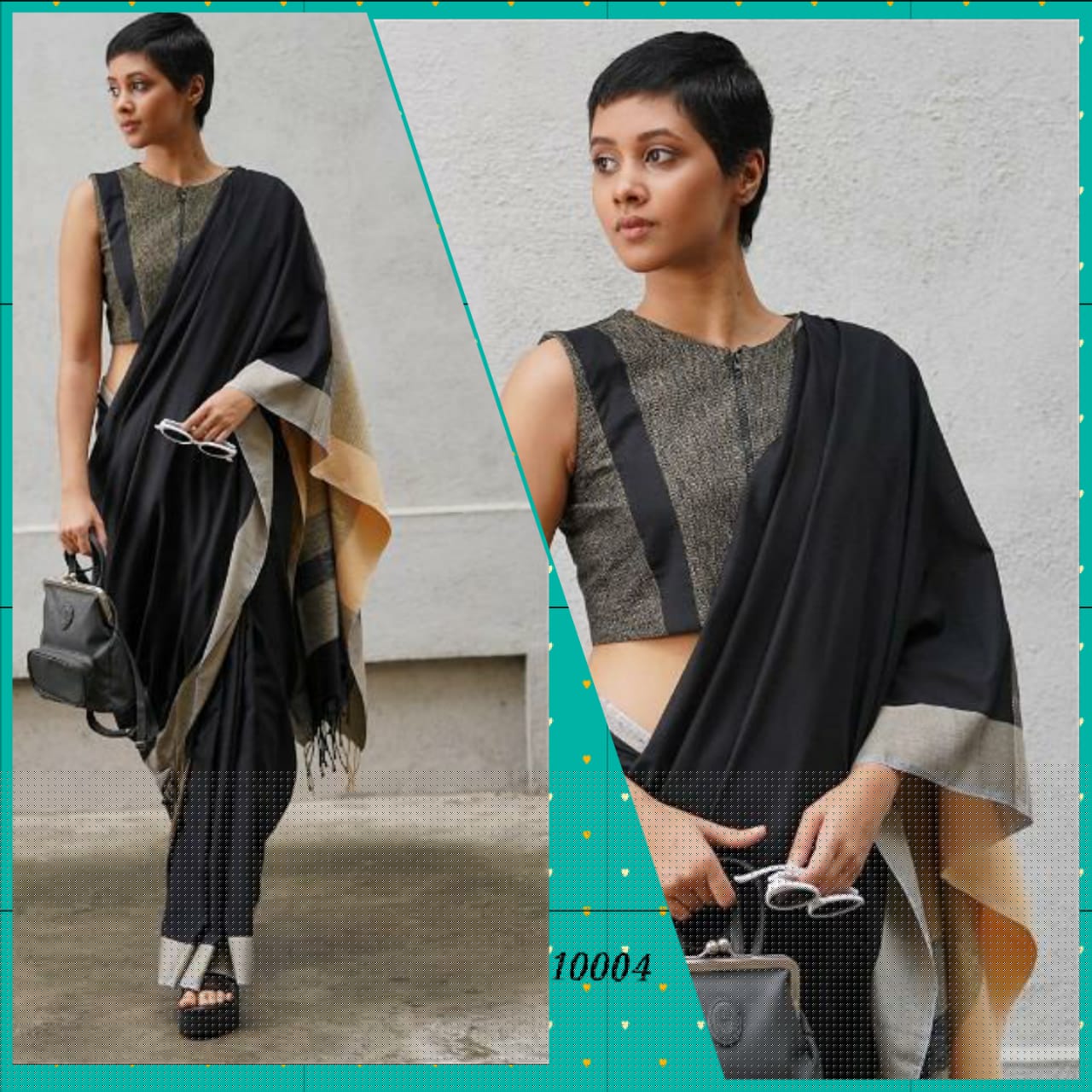 Voguevilla By Waga 10001 To 10009 Series Indian Traditional Wear Collection Beautiful Stylish Fancy Colorful Party Wear & Occasional Wear Linen Cotton Slub Sarees At Wholesale Price