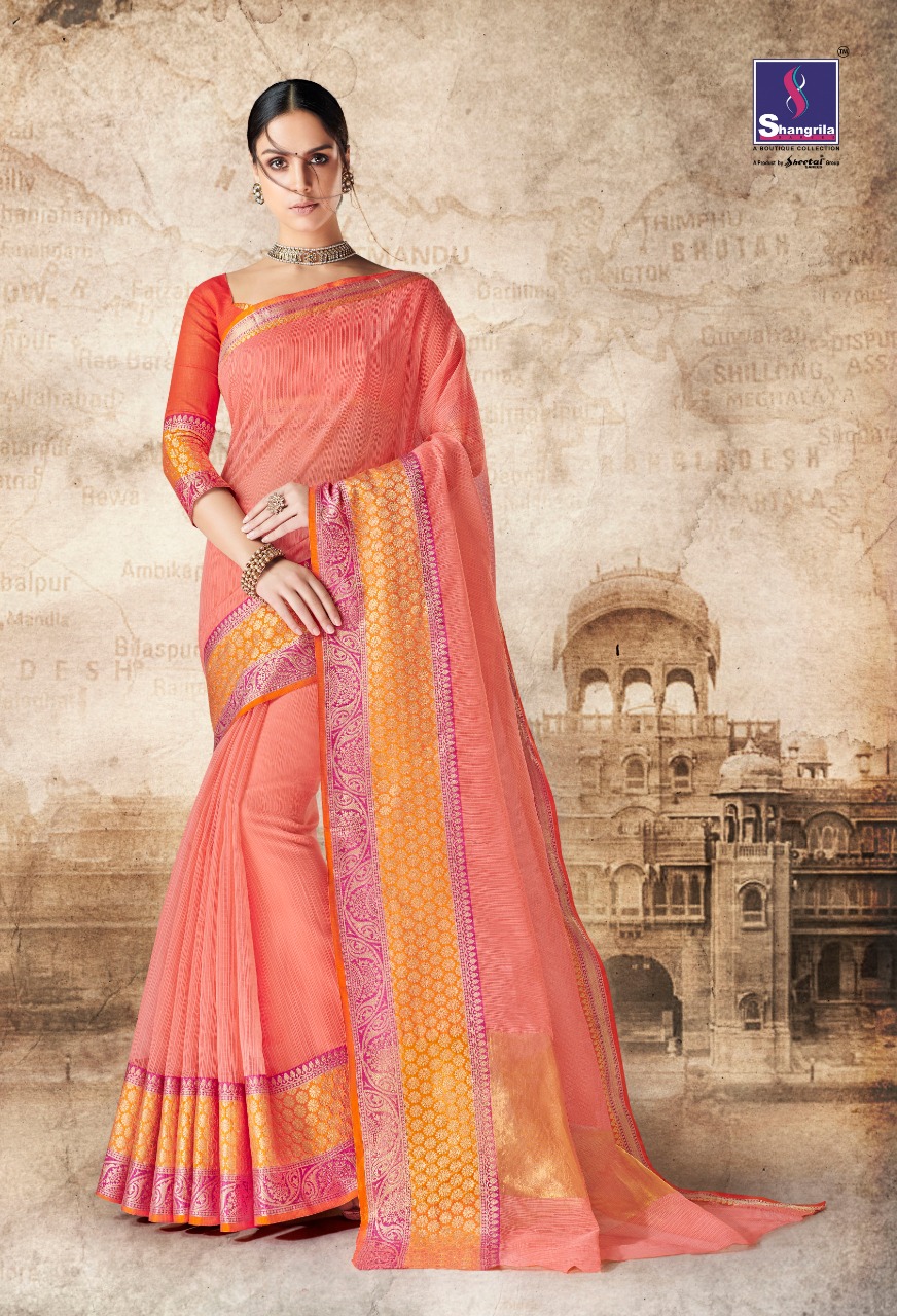 Vrinda Cotton Vol-2 By Shangrila Sarees 4871 To 4882 Series Indian Traditional Wear Collection Beautiful Stylish Fancy Colorful Party Wear & Ethnic Wear Cotton Silk Printed Sarees At Wholesale Price