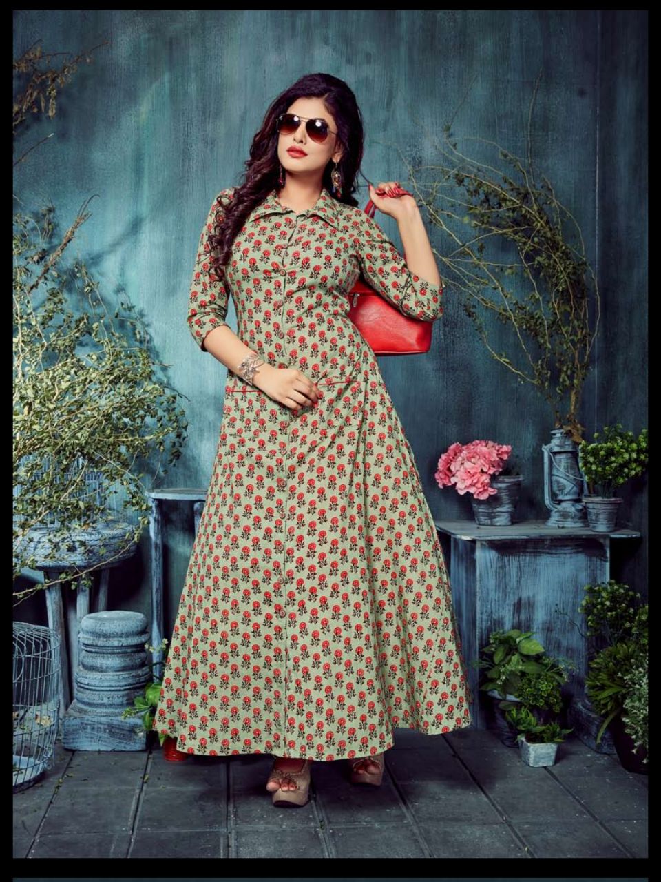 Vyansi Vol-1 By Amore 1001 To 1006 Series Designer Beautiful Stylish Fancy Colorful Party Wear & Ethnic Wear Collection Cambric Cotton Printed Kurtis At Wholesale Price