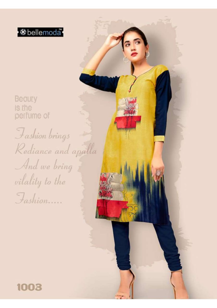 W-style By Bellemoda 1001 To 1016 Series Beautiful Stylish Colorful Fancy Party Wear & Ethnic Wear & Ready To Wear Rayon Printed Kurtis At Wholesale Price