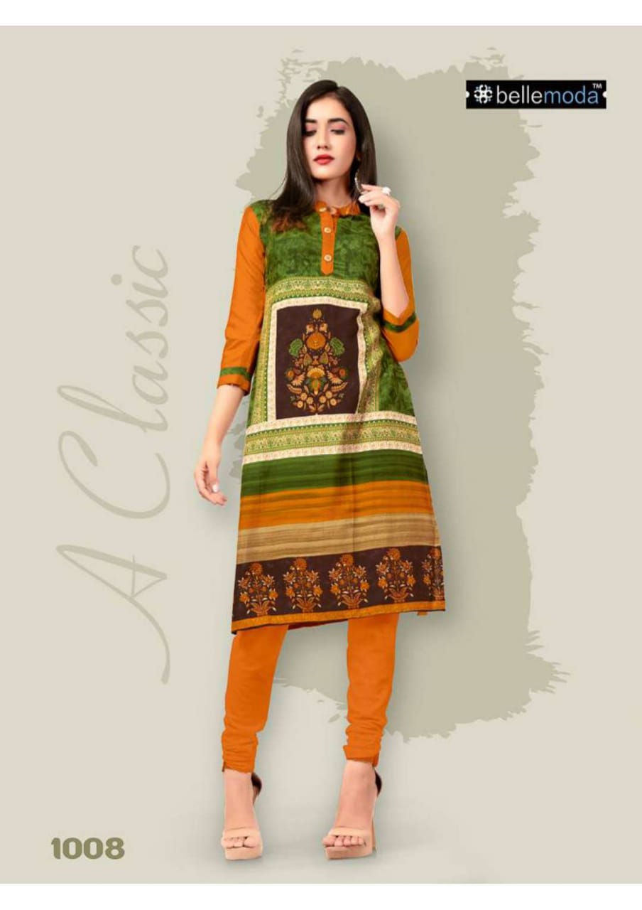 W-style By Bellemoda 1001 To 1016 Series Beautiful Stylish Colorful Fancy Party Wear & Ethnic Wear & Ready To Wear Rayon Printed Kurtis At Wholesale Price